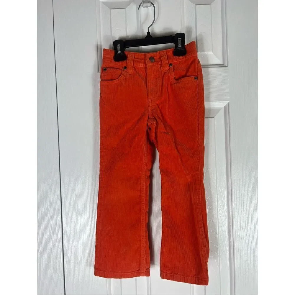 Ralph Lauren Childs Orange Cord Pants Size 6